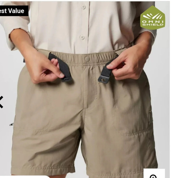 Columbia Sandy River II Cargo shorts color tusk. Size large - Picture 2 of 14